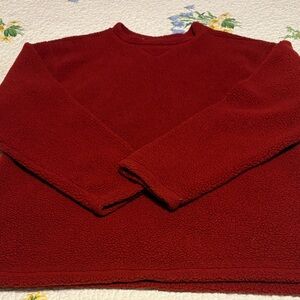 Woman Red Sherpa Fleece Sweater